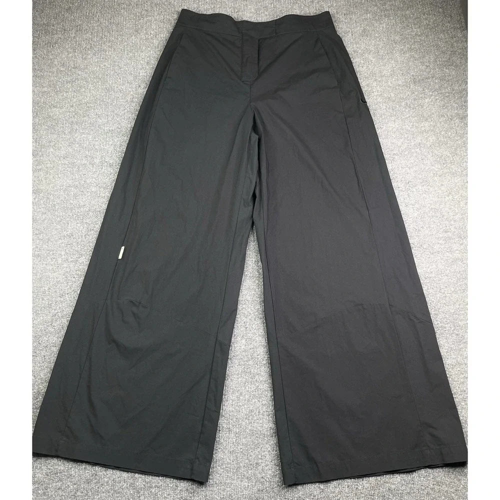 Nike Sportswear Essential Pants Womens XL Black Wide Leg‎ Woven DV8309-010